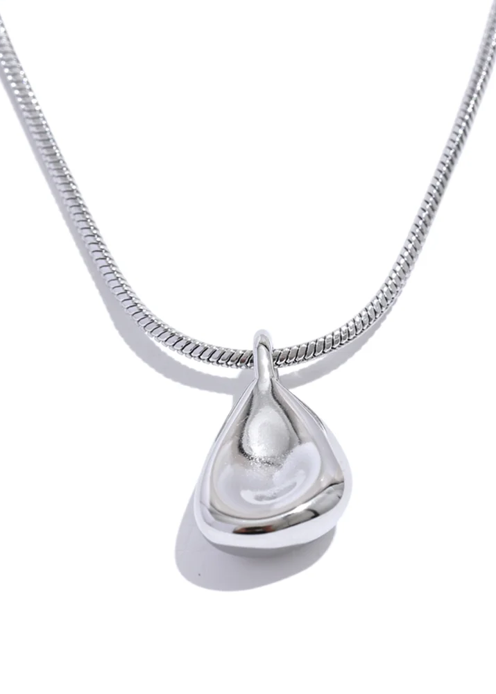 Aqua Drop Gold Plated Stainless Steel Pendant Necklace