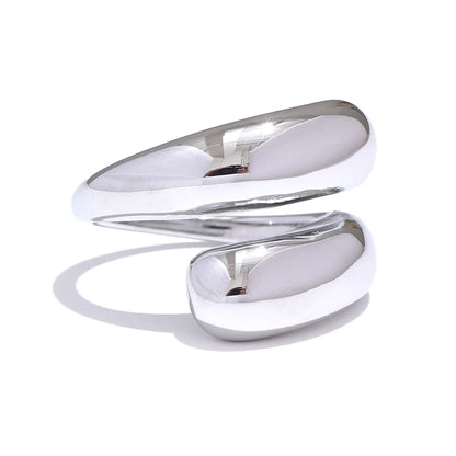 Cyclone Chic Gold Plated Stainless Steel Adjustable Statement Ring