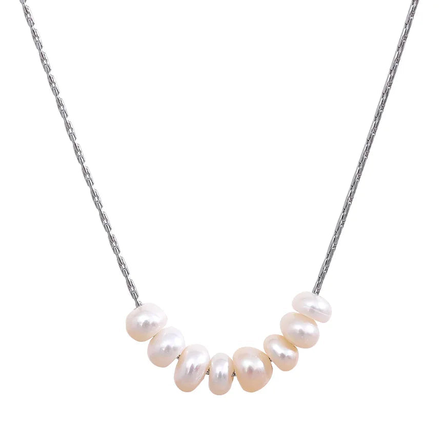 Freshwater Pearl Gold Plated Stainless Steel Pendant Necklace