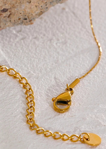 Freshwater Pearl Gold Plated Stainless Steel Pendant Necklace