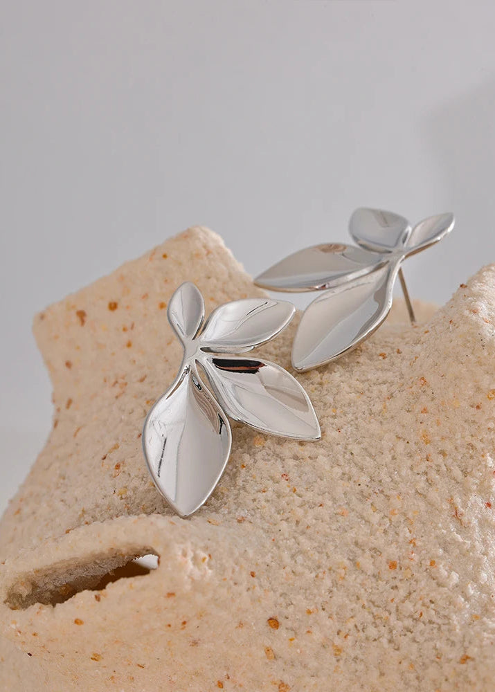 Garden Veil Gold Plated Stainless Steel Hypoallergenic Stud Earrings