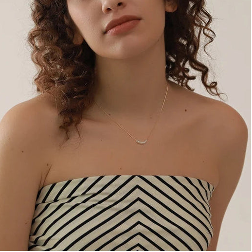 Freshwater Pearl Gold Plated Stainless Steel Pendant Necklace